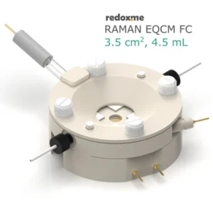 Raman EQCM FC 3.5 cm2, 4.5 mL – Raman Electrochemical Quartz Crystal Microbalance Flow Cell Flow Cell