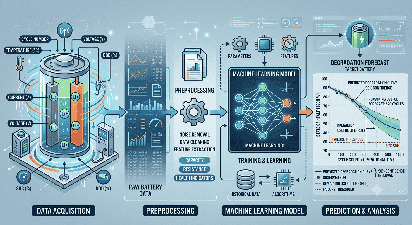 Machine Learning for Battery Degradation Prediction in UAE